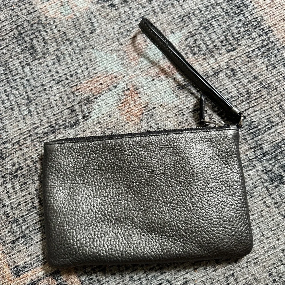 Coach Grey Wristlet Purse